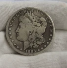1883 S US Morgan Silver Dollar $1 VG (Cleaned)