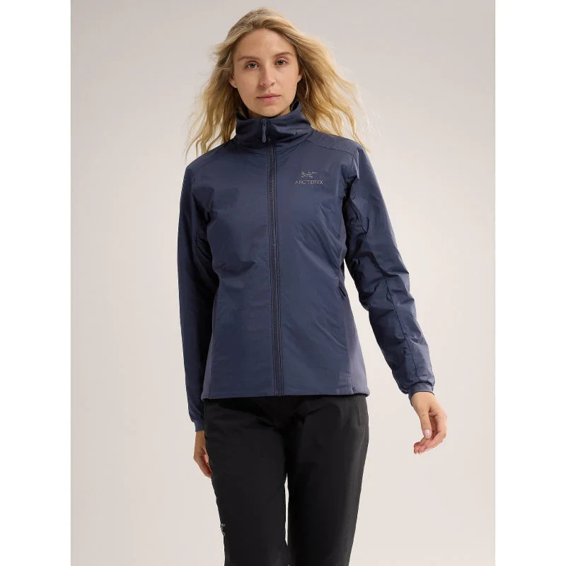 GIACCA ARC'TERYX ATOM CON TASCHE BLU NAVY ISOLATE A CONCHIGLIA DONNA TAGLIA XXL NUOVA
