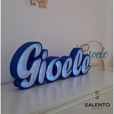 Lampada 3D led Scritta luminosa Personalizzabile_________ leggere la descrizione