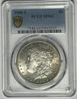1888 S MORGAN DOLLAR PCGS MS 63