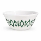 Vintage Federal Glass RARE DEFECT Diamond Teal/Green Bowl