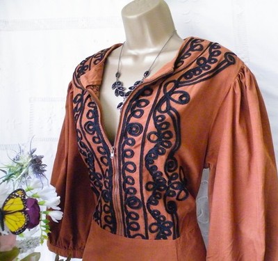  ******MONSOON PRE-OWNED ''LEAH RUST'' DRESS SIZE 16****** 
