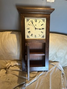 Cooper Classics, Large Wooden Shelved Wall Clock Very Nice!!!