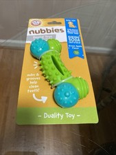 Arm  Hammer Dog Toy Nubbies Bone Duality Toy Green Apple Flavor 5  