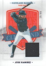 2021 Panini Chronicles America's Pastime Swatch Blue #6 Jose Ramirez JERSEY /99