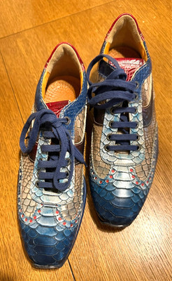 Halbschuhe Vero Cuoio Made in Italy echt Leder mit Krokodil Optik Gr. 42