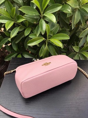 Coach Nora Kisslock Pebble Leather Shoulder Crossbody Women's Bag