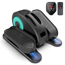 Sitting elliptical machine under desk leg exercise exercise pedals office use