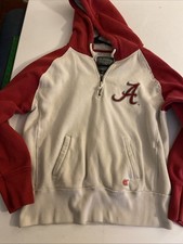 Colosseum Athletics Alabama Crimson Tide 1/4 Zip Hoodie Size Large
