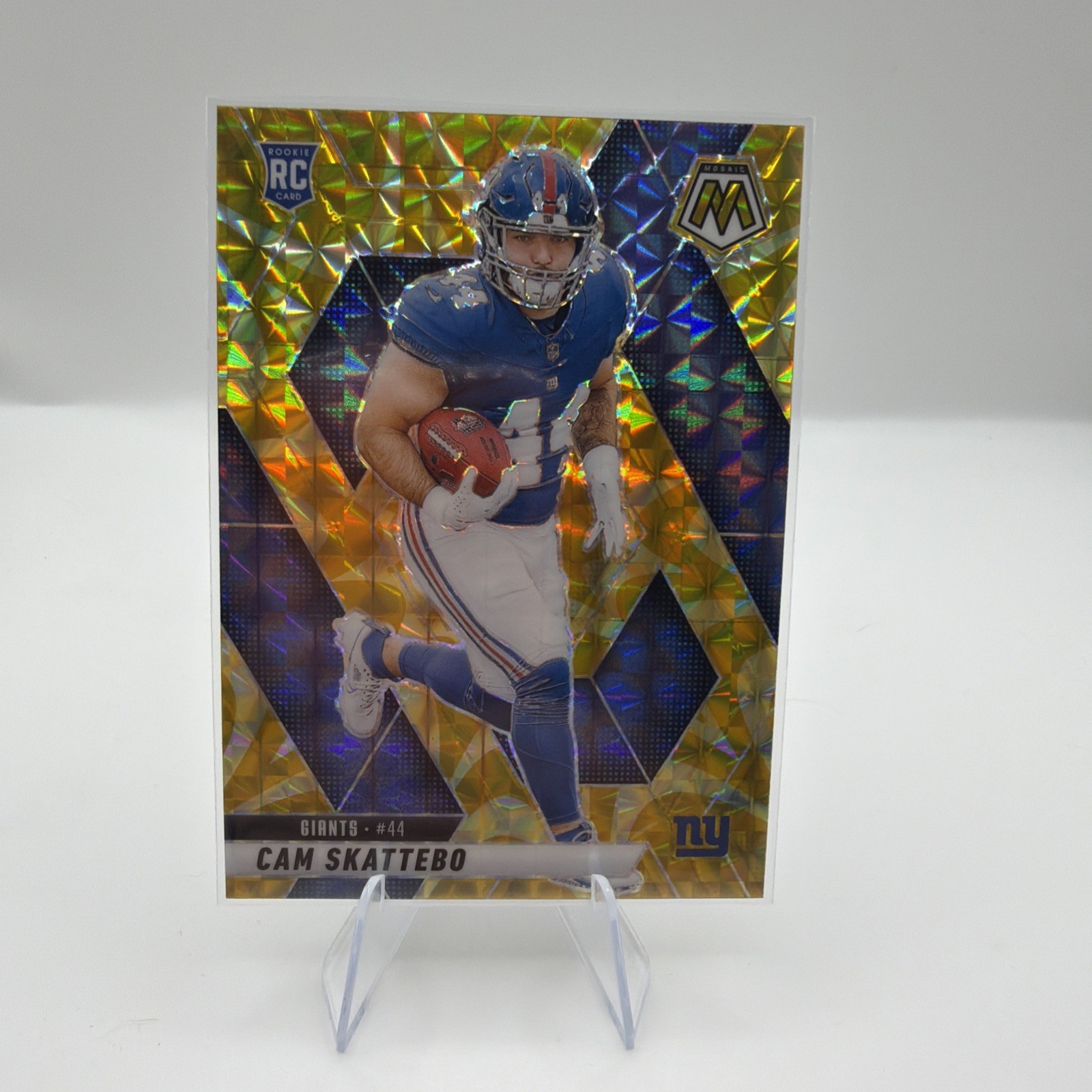 2025 Mosaic Football Cam Skattebo RC Reactive Yellow Prizm New York Giants #305