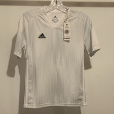 ADIDAS Tiro 19 Boys' Youth Soccer Jersey Short Sleeve White Size M