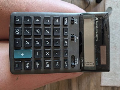 Vtg Texas Instruments TI-5018 SuperView Solar Calculator Tested