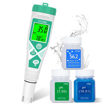Pool Ph Salt Tester, Digital Salinity Meter for Saltwater Pool, Simultaneous Dis