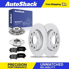 Rear Brake Rotors Premium Ceramic Pads Hubs for Audi A3 2008 VW Rabbit