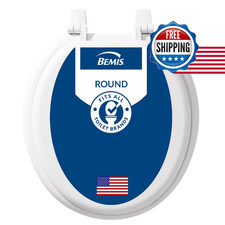 Bemis 400Tta Economy Durable Wood Toilet Seat Made In Usa Round White 400Tta 000