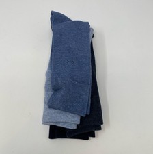 Calvin Klein Men  s Dress Socks 4-Pack, Blue Multi Cotton-Blend Crew, Size 7-12