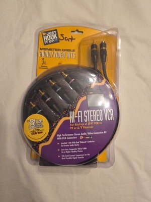Just Hook It Up Monster Cable Audio/Video Kits 3 ft Hi - Fi Stereo VCR