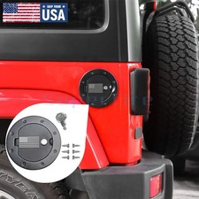Usa Flag Gas Fuel Tank Cap Cover Wkeys Accessories Fit Jeep Wrangler Jk 2007-17