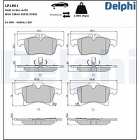 Bremsbelagsatz Scheibenbremse Delphi LP1861 FüR Opel Corsa Combo Zafira Astra CC