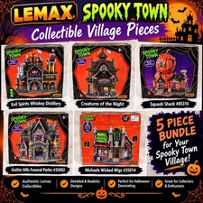 LEMAX SPOOKY Town Signature Collections House Lot. 5 Total. Read