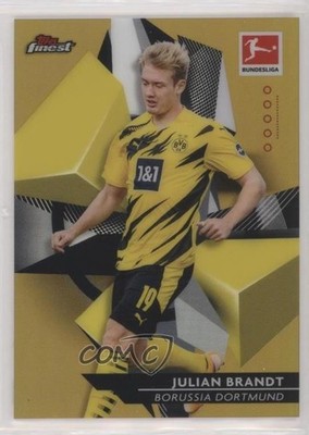 2020-21 Topps Finest Bundesliga Gold Refractor 11/50 Julian Brandt #28 8gd