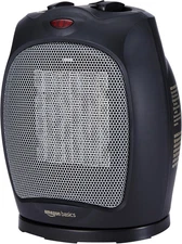 Oscillating Ceramic Space Heater, Portable Indoor Heating Solution, with Overhea