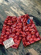 NWT Nautica 8  Floral Printed Quick Dry Swim Shorts Men  s Sz M FREE SHIPPING  