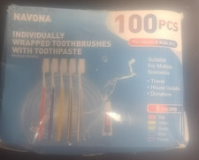 Navona 95 PCS Premium Individually Wrapped Bulk Toothbrush Pack, Disposable T