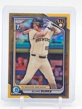 BLAKE BURKE 2024 BOWMAN CHROME DRAFT GOLD 1ST ROOKIE /50 #BDC-95 BREWERS Q0927