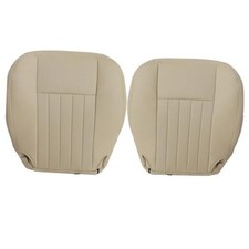 Driver  Passenger Side Bottom Replacement Leather Seat Cover Tan Compatible