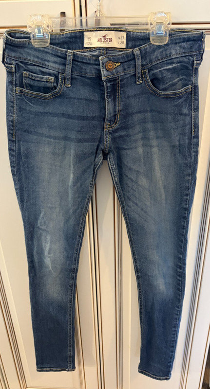 Hollister California Womens Jeans Blue Skinny Fit Size 5S W27 L29
