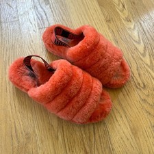 UGG Women's Fluff Yeah Slide Slipper 1095119 Hibiscus Pink Size 8