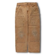 Used Carhartt Dungaree Fit Double Knee Duck Painter Pants Men's Size W34