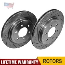 Drilled Brake Rotor for Ford Expedition 18-21 F-150 Lincoln Navigator Rear Pair