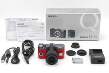 SC:1068 Almost MINT Pentax Q-S1 12.4 MP Digital Camera Red 02 Lens From JAPAN