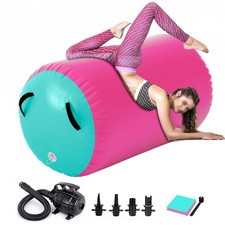 Gymnastics Air Roller Air Barrel Inflatable Tumbling Mat,Back Handspring Trai...