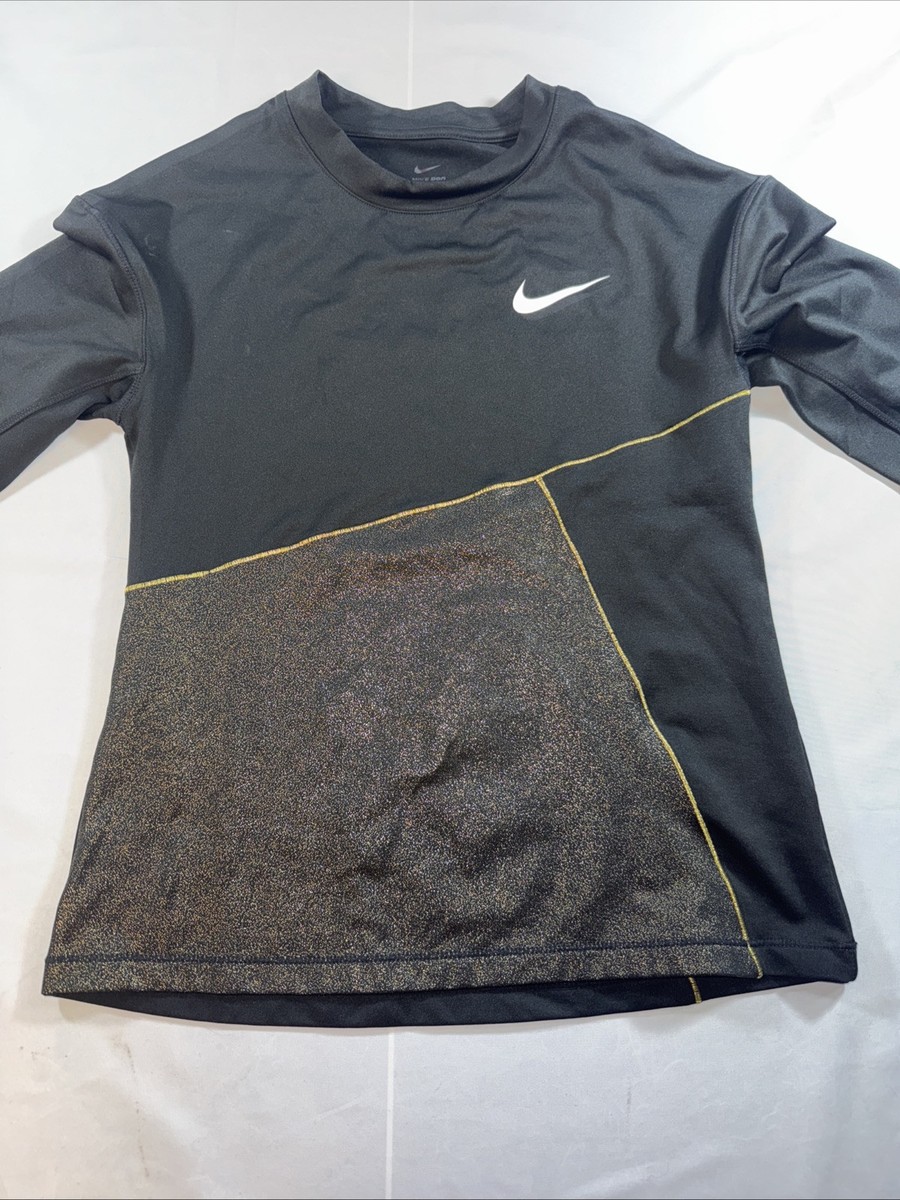 black and gold nike shirt long sleeve