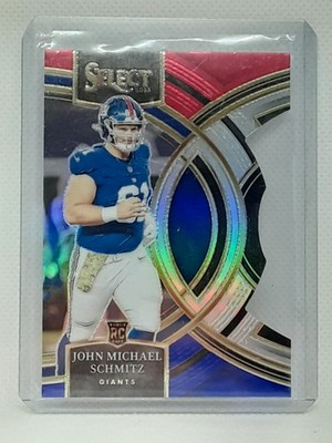 John Michael Schmitz 2023 Select Red Blue Prizms Die Cuts #168 - New York Giants