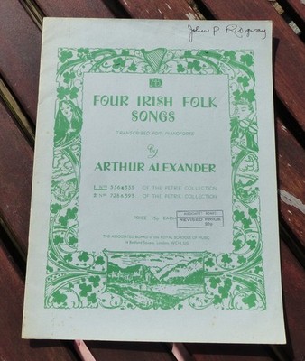 Vier irische Volkslieder, Arthur Alexander, Petrie Sammlung - Vintage Klaviermusik