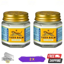 2 X Tiger Balm White Ointment 30g for Headache, Muscle Pain Relief & Massage