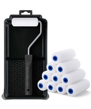Bates- 4 Inch Foam Paint Roller Set, 12 pcs, Small Paint Roller Kit Includes 1 x