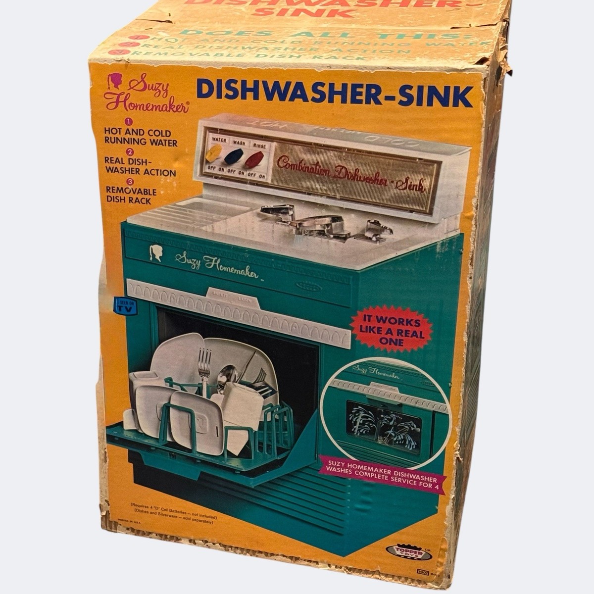 🔥🔥Vintage 1968 Topper Toys Suzy Homemaker Combination Dishwasher