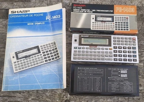 POCKET COMPUTER SHARP PC-1403 CALCULATRICE EN BOÎTE 