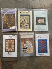NEW  Lot Of 6 Patchwork Quilt Patterns And Embroidery - Well Known Designers