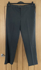 BHS JACK REID mens grey Tailored fit flat front trousers  W 36" S - BNWT