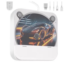 Car CD Player USB AUX Port Remote Control Universal KC-606 White External CD