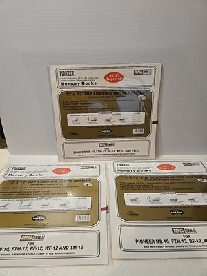 (3) Pioneer Memory Scrapbooks 12x12 Top Loading 10 Refill Pages per Package New - Image 1 of 4