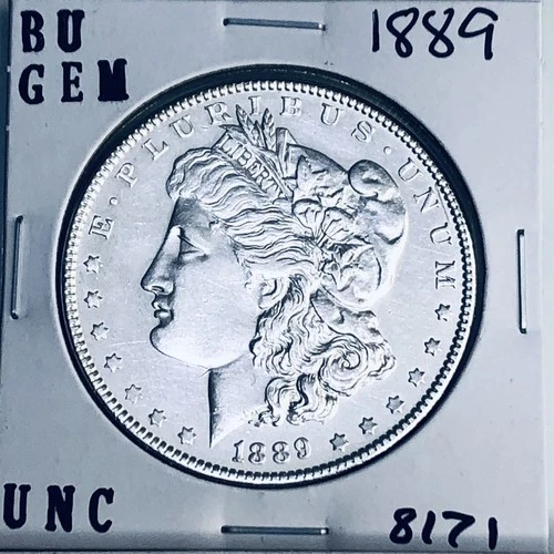 1889 BU GEM MORGAN SILVER DOLLAR UNC MS+++ U.S. MINT RARE COIN 8171