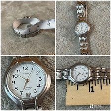 LADIES TIMEX INDIGLO WATCH STAINLESS 50M Parts/Repair Untested 7.5