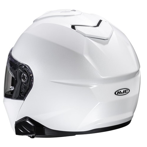 HJC I91 Pearl White Flip Up Modular Motorcycle Helmet - Foto 2 di 2